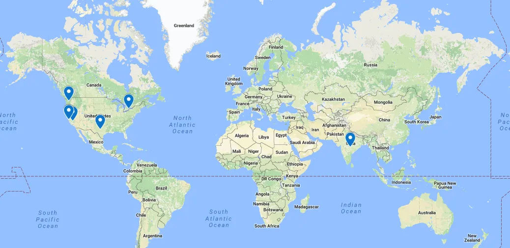  Google Map of PM Interview Practice Partners 